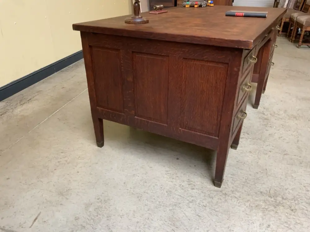 Antiker frei aufstellbarer Jugendstil Schreibtisch - Lieferung möglich! 7