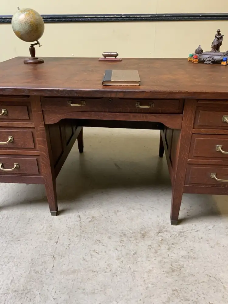 Antiker frei aufstellbarer Jugendstil Schreibtisch - Lieferung möglich! 9