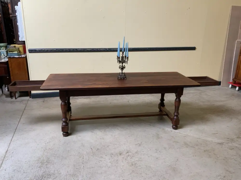 Antiker imposanter Kloster Tisch, Bauerntisch, Tafel, 225 cm -Lieferung möglich! 16