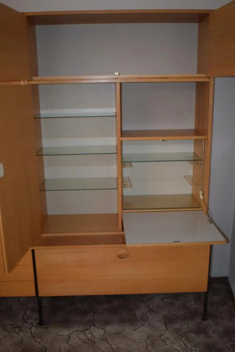 Vintage Hellerau Schrankwand, 3 Segment, Sekretär, Schrank und Bar TOP 6