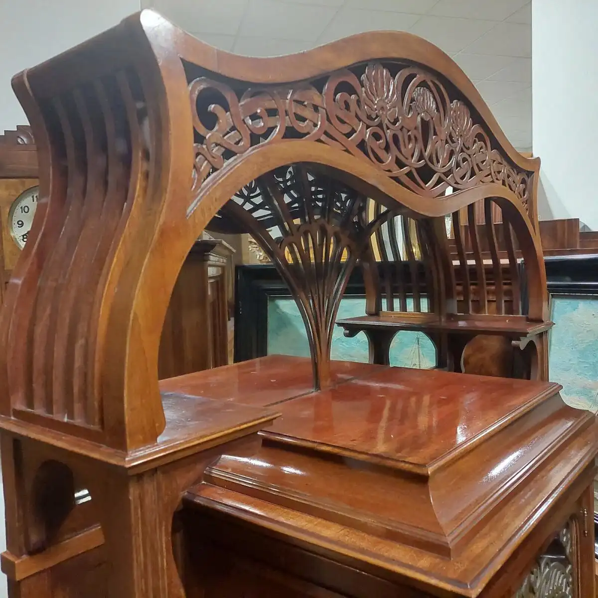 Prunkvertiko, Schrank für Salon, Salonmöbel, Jugendstil vom Feinsten!!! 6