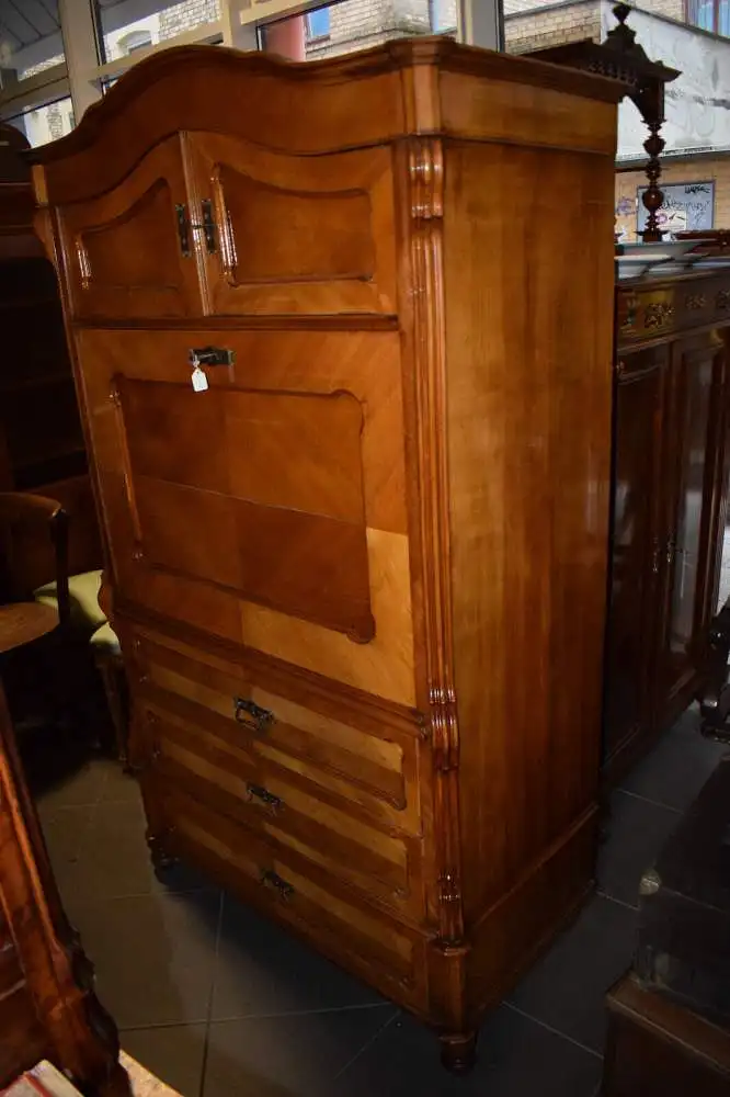 Schöner Sekretär Kirschbaum furniert Louis-Philippe-Stil 1850 Klappsekretär, TOP 2