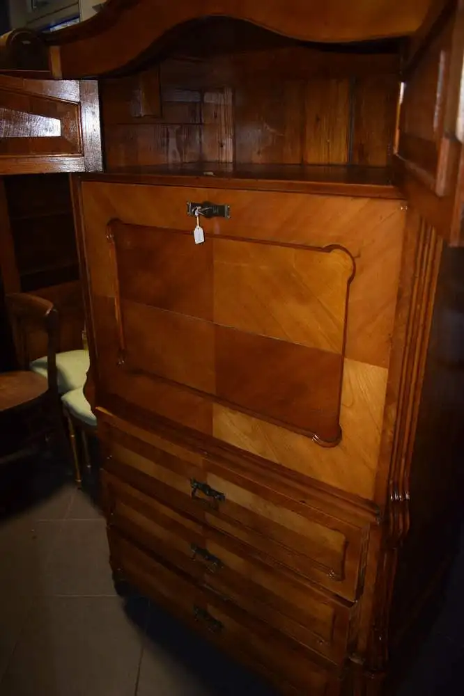Schöner Sekretär Kirschbaum furniert Louis-Philippe-Stil 1850 Klappsekretär, TOP 6