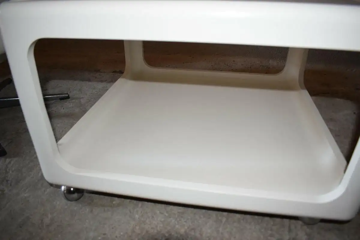 2 Drehsessel mit passenden Roll - Tisch Lounge Design Peter Ghyczy, top Zustand! 4