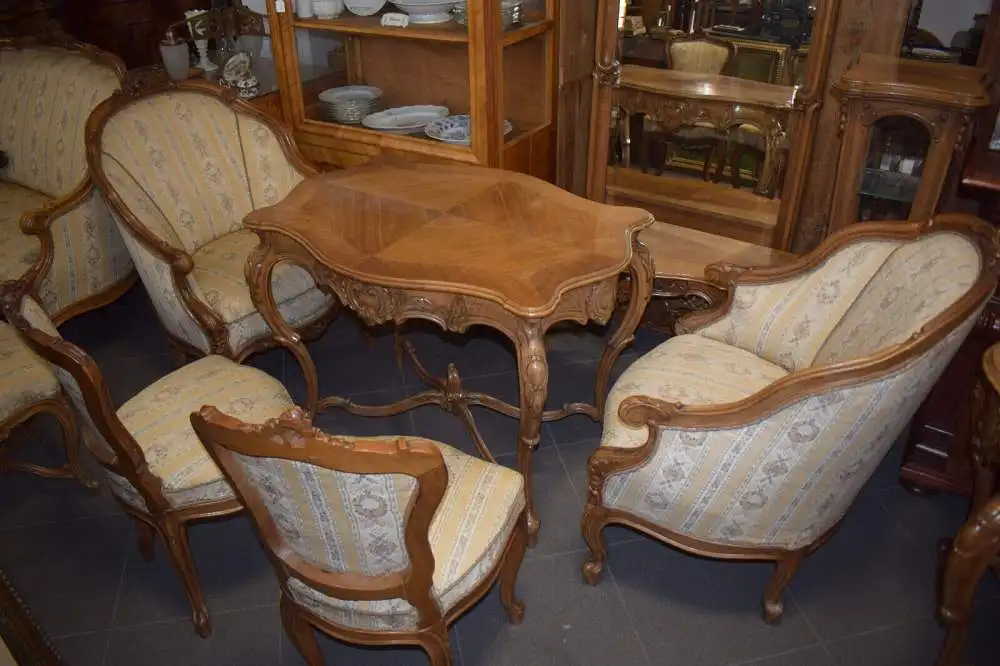 Komplettes Zimmer Neo Rokoko, 14-teilig, Schloßmöbel, zierlich, Damensalon Top! 13