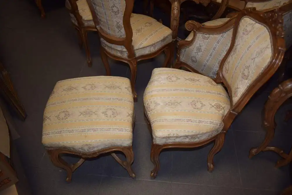 Komplettes Zimmer Neo Rokoko, 14-teilig, Schloßmöbel, zierlich, Damensalon Top! 17