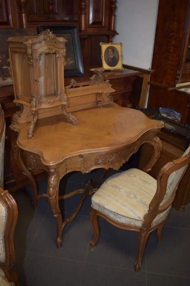 Komplettes Zimmer Neo Rokoko, 14-teilig, Schloßmöbel, zierlich, Damensalon Top! 18