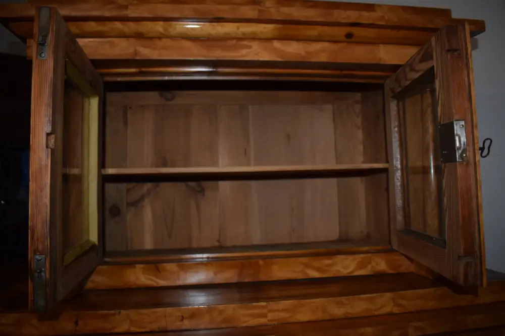 Biedermeier Sekretär mit Aufsatz, Birke hell komplett restauriert 10