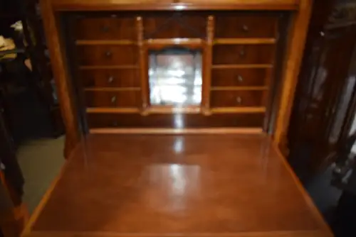 Schöner Sekretär Kirschbaum furniert Louis-Philippe-Stil 1850 Klappsekretär, TOP