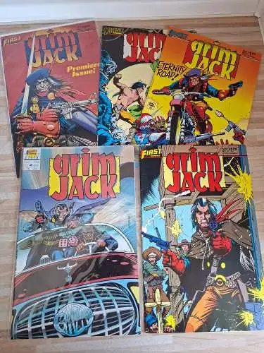 Grim Jack Heft Nr. 1, 2, 4, 10 + 49 First Comic