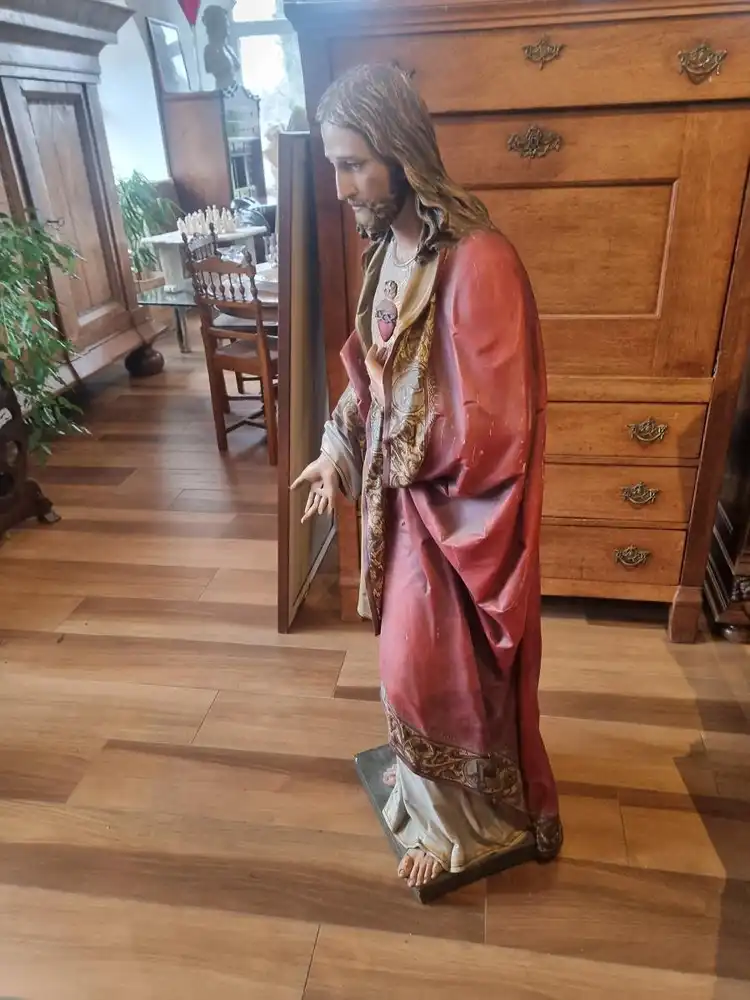 Jesus Christus, Holz Skulptur aus dem 19. Jahrhundert  0