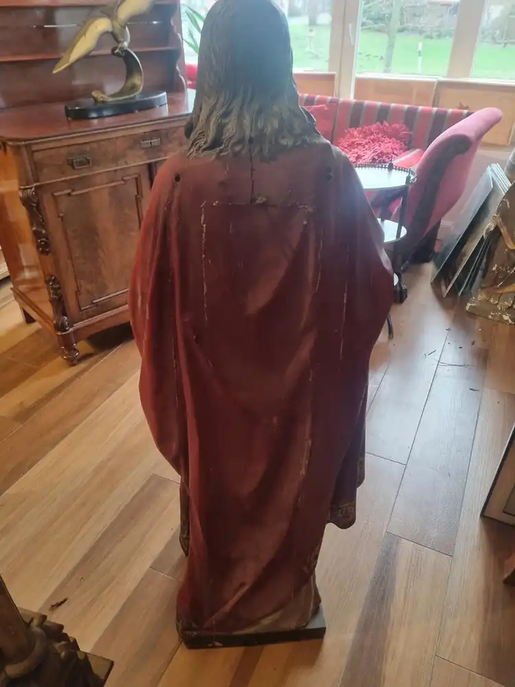 Jesus Christus, Holz Skulptur aus dem 19. Jahrhundert  1