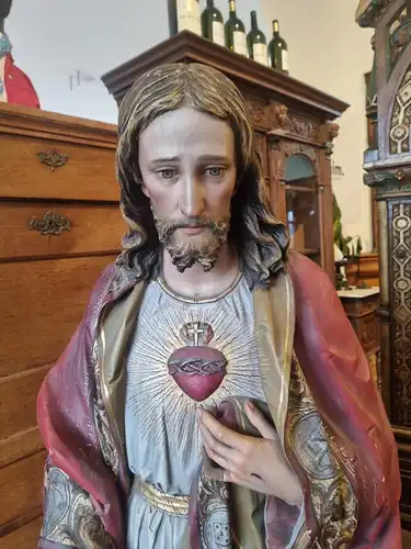 Jesus Christus, Holz Skulptur aus dem 19. Jahrhundert 