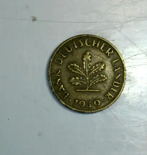 10 Pfennig 1949 - J - Seltene Münze - Bank Deutscher Länder