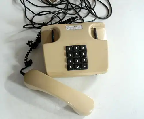 Vintage Telefon mit Tasten - Tastentelefon voll funktionsfähig - Requisite für Film - Vintage aus den 1980ern