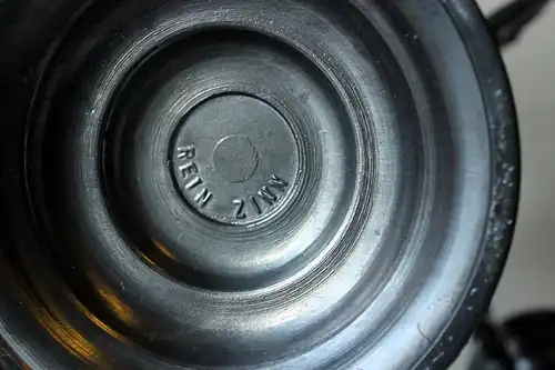 Opulenter schwerer Kandelaber aus Zinn, gemarkt,  Kerzenhalter, Kerzenständer mit 5 Armen, Vintage aus den 1950ern