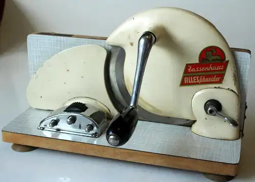 Antike seltene Zassenhaus Brotschneidemaschine - voll funktionsfähig - aus den 1930/40 er Jahren
