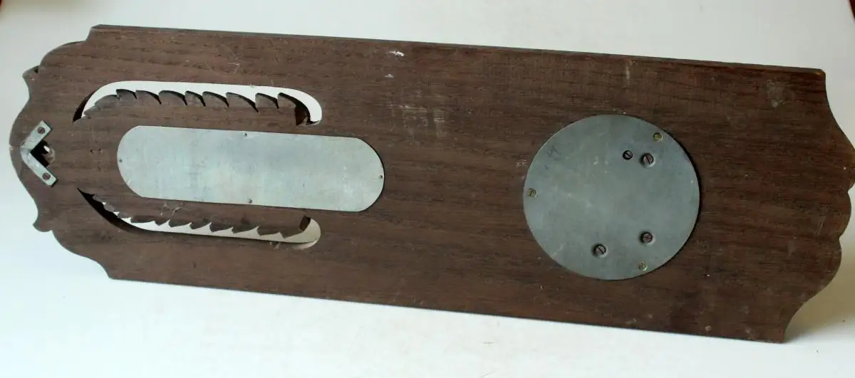 Antike handgeschnitzte Wetterstation aus den 1920ern - Thermometer Temperaturanzeige Celsius und Reaumur + Barometer 8