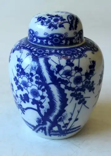 Teedose aus Porzellan - Deckelvase - Japan - gemarkt - Kirschblüten-Dekor - Vintage