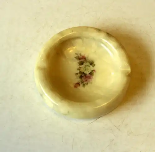 Aschenbecher Alabaster Handarbeit Onyx, Vintage aus den 1970ern
