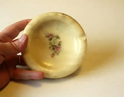 Aschenbecher Alabaster Handarbeit Onyx, Vintage aus den 1970ern