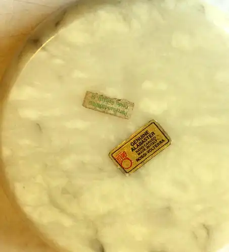 Aschenbecher Alabaster Handarbeit Onyx, Vintage aus den 1970ern