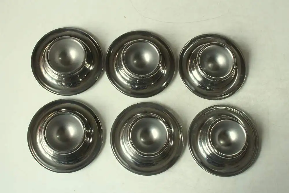 Mid Century - Edelstahl Eierbecher 6 Stück - Vintage aus den 1960ern 3
