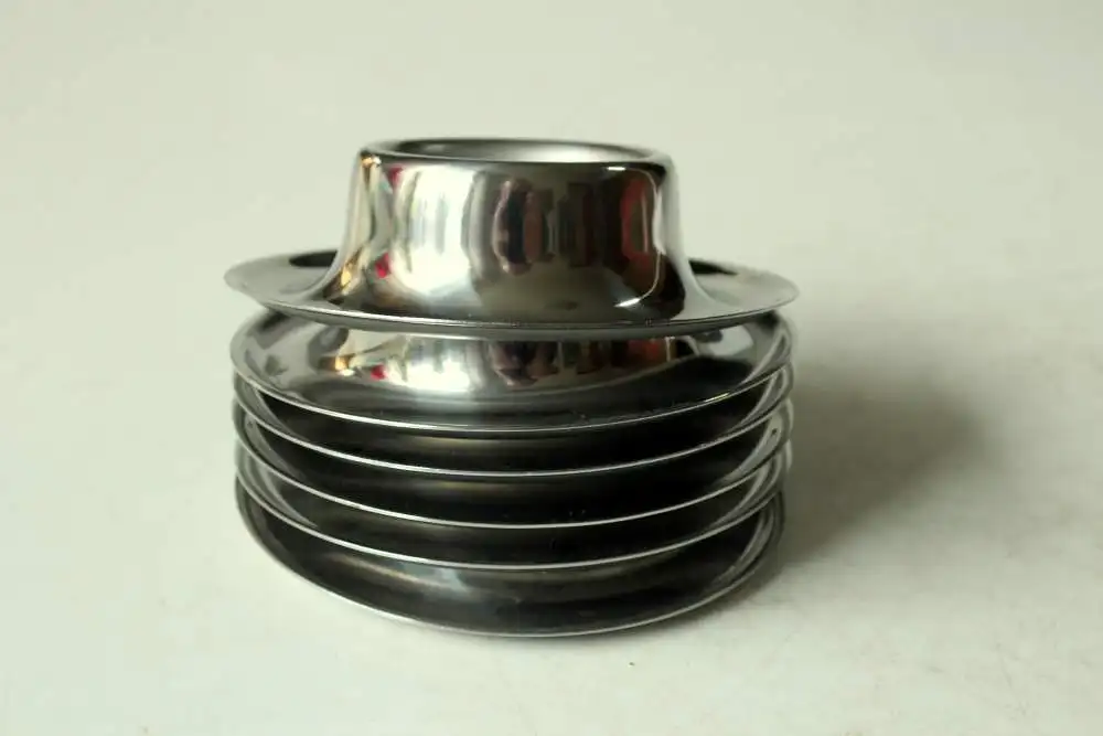 Mid Century - Edelstahl Eierbecher 6 Stück - Vintage aus den 1960ern 5