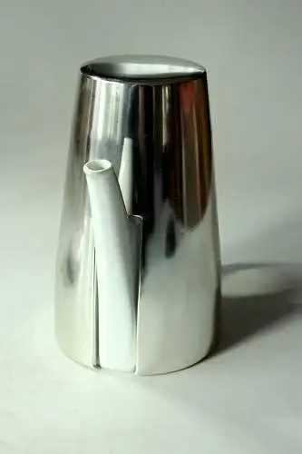 Melitta Kaffeekanne mit Metall-Warmhaltehaube, Keramik Vintage aus den 1960ern