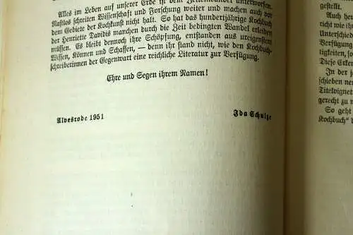 1951 Das neue Kochbuch für die Deutsche Küche v. Davidis-Schulze - seltenes dtsch. Kochbuch - Vintage