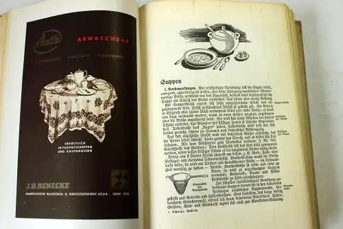 1951 Das neue Kochbuch für die Deutsche Küche v. Davidis-Schulze - seltenes dtsch. Kochbuch - Vintage