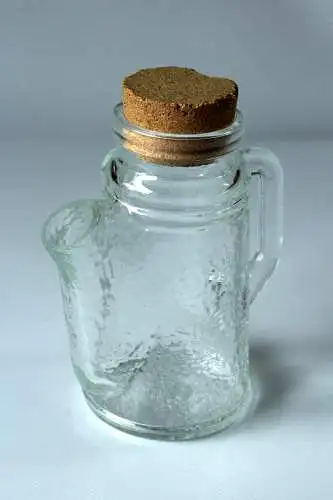 Nusskanne WMF Nusskännchen Glas Kork, Vintage aus den 70ern