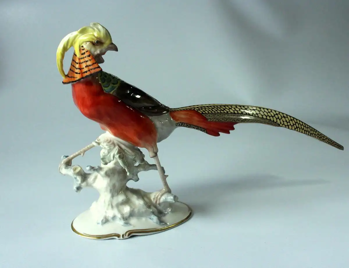 Hutschenreuther-Selb Kunstabteilung - seltene Porzellanfigur Chinesischer Fasan -  K. Tutter - Vintage 2