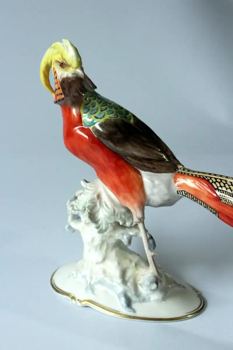Hutschenreuther-Selb Kunstabteilung - seltene Porzellanfigur Chinesischer Fasan -  K. Tutter - Vintage 5
