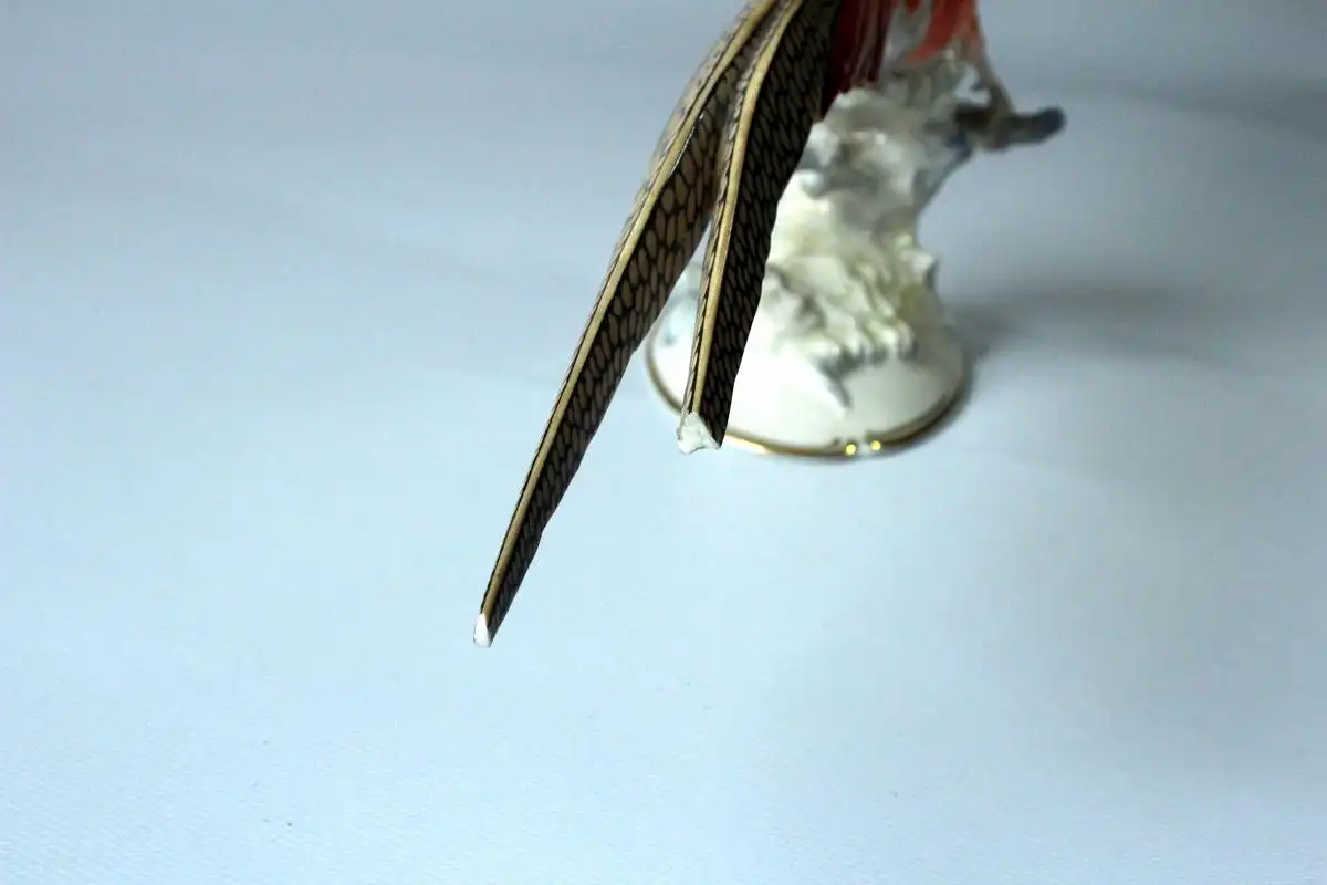 Hutschenreuther-Selb Kunstabteilung - seltene Porzellanfigur Chinesischer Fasan -  K. Tutter - Vintage 6