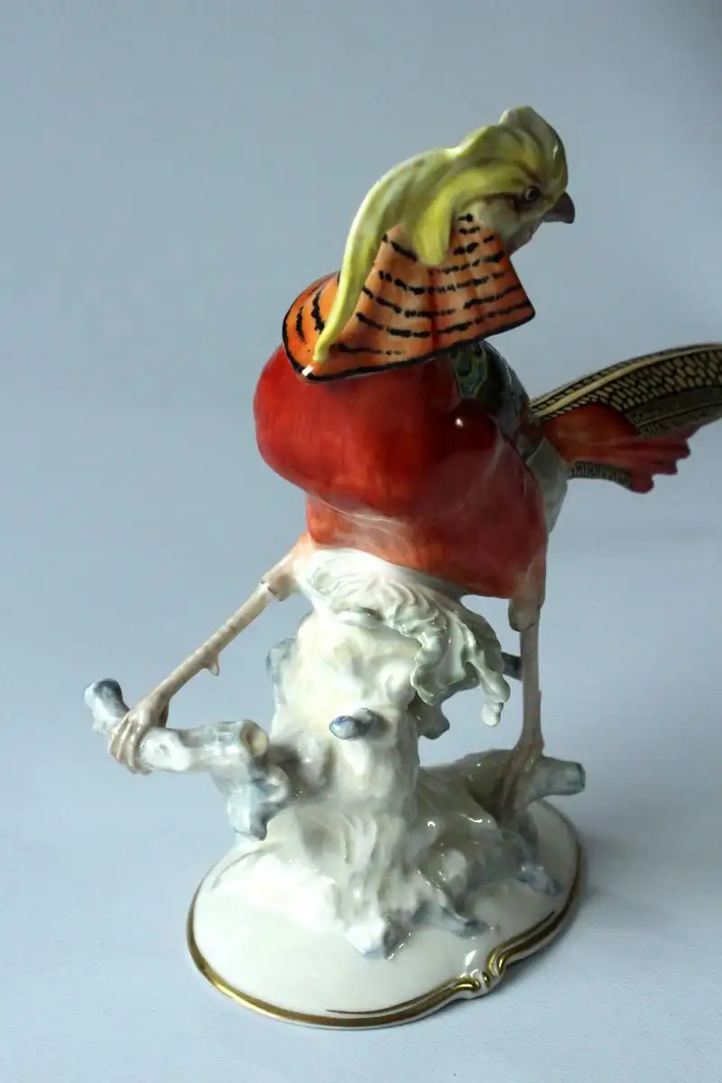 Hutschenreuther-Selb Kunstabteilung - seltene Porzellanfigur Chinesischer Fasan -  K. Tutter - Vintage 7