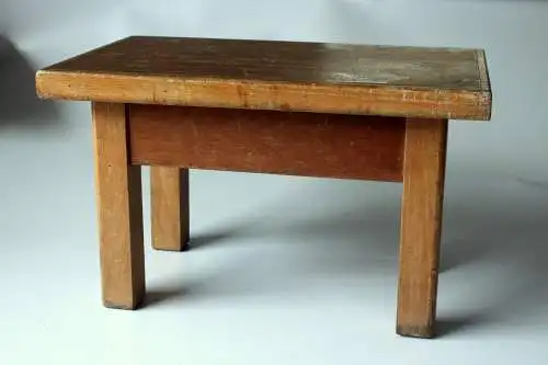 Stabiler Blumenhocker aus Holz, Fußhocker, Fußbank, Schemel, Vintage aus den 1950ern