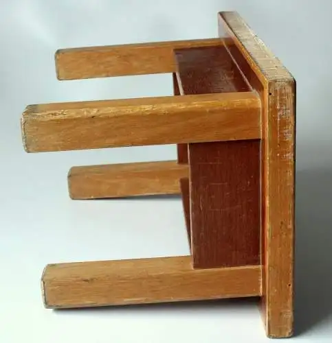 Stabiler Blumenhocker aus Holz, Fußhocker, Fußbank, Schemel, Vintage aus den 1950ern