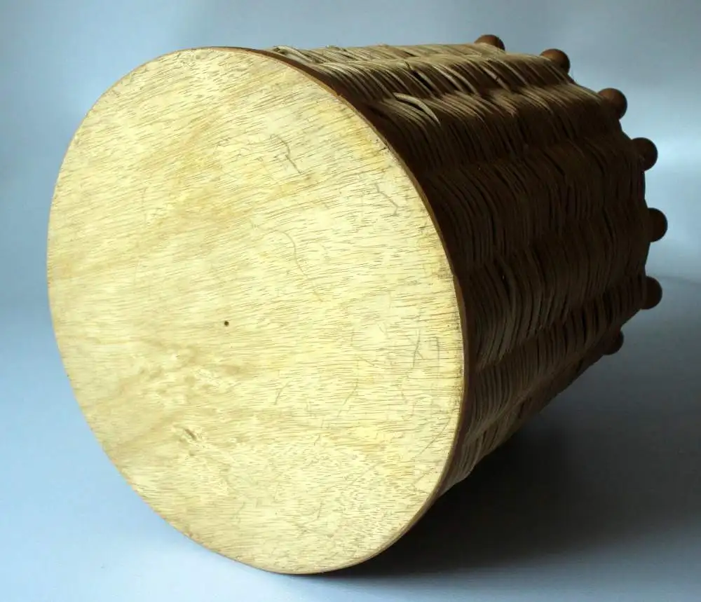 Papierkorb - runder hoher Korb - geflochten - Vintage aus den 1970ern 4