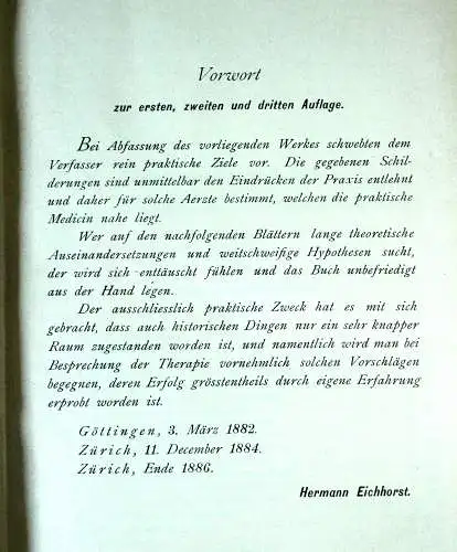 1887 - Antike Bücher "Handbuch der Speciellen Pathologie und Therape" in 4 Bänden, Dr. Eichhorst, tolles Geschenk für Arzt oder Medizin-Student