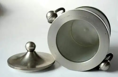 Eiswürfelbehälter mit Deckel - Eiseimer - Kunststoff/Kunstleder - Vintage