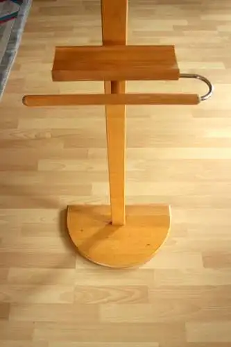 1970s Stummer Diener - Valet Stand Holz, Metall - Kleiderständer - Herrendiener - Vintage