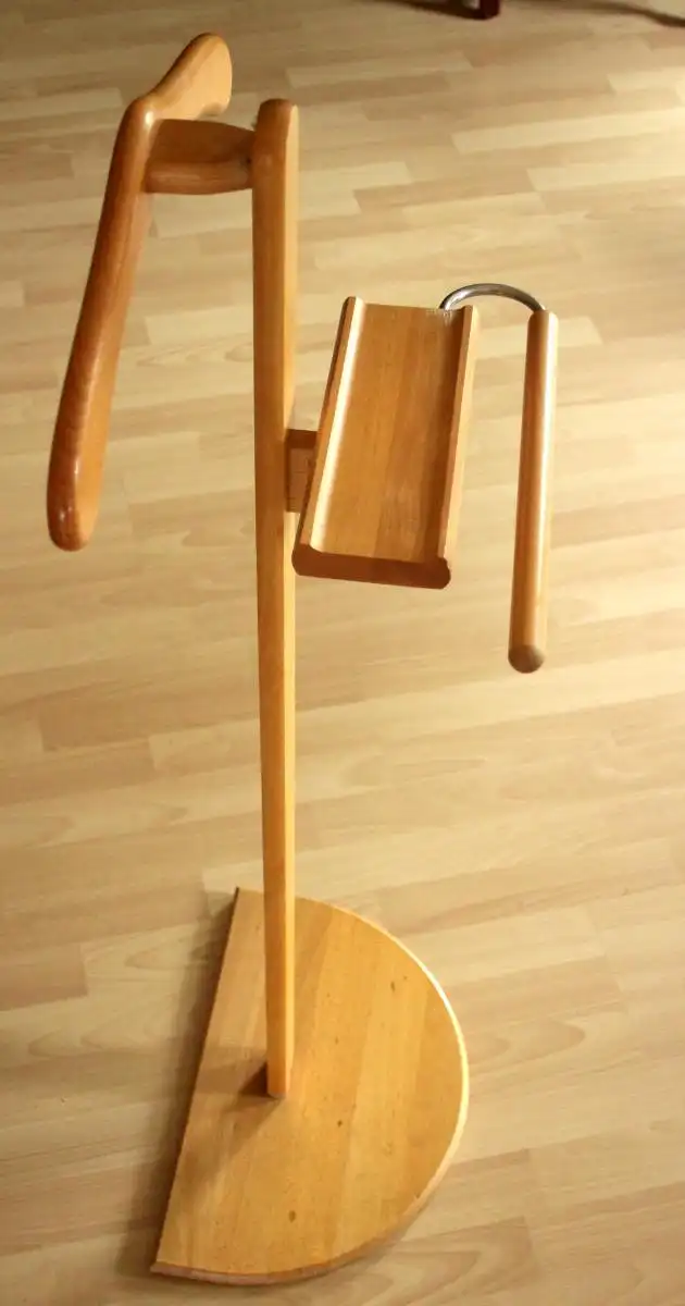 1970s Stummer Diener - Valet Stand Holz, Metall - Kleiderständer - Herrendiener - Vintage 4