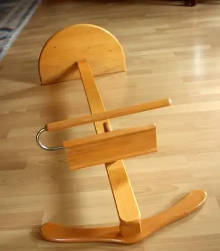 1970s Stummer Diener - Valet Stand Holz, Metall - Kleiderständer - Herrendiener - Vintage