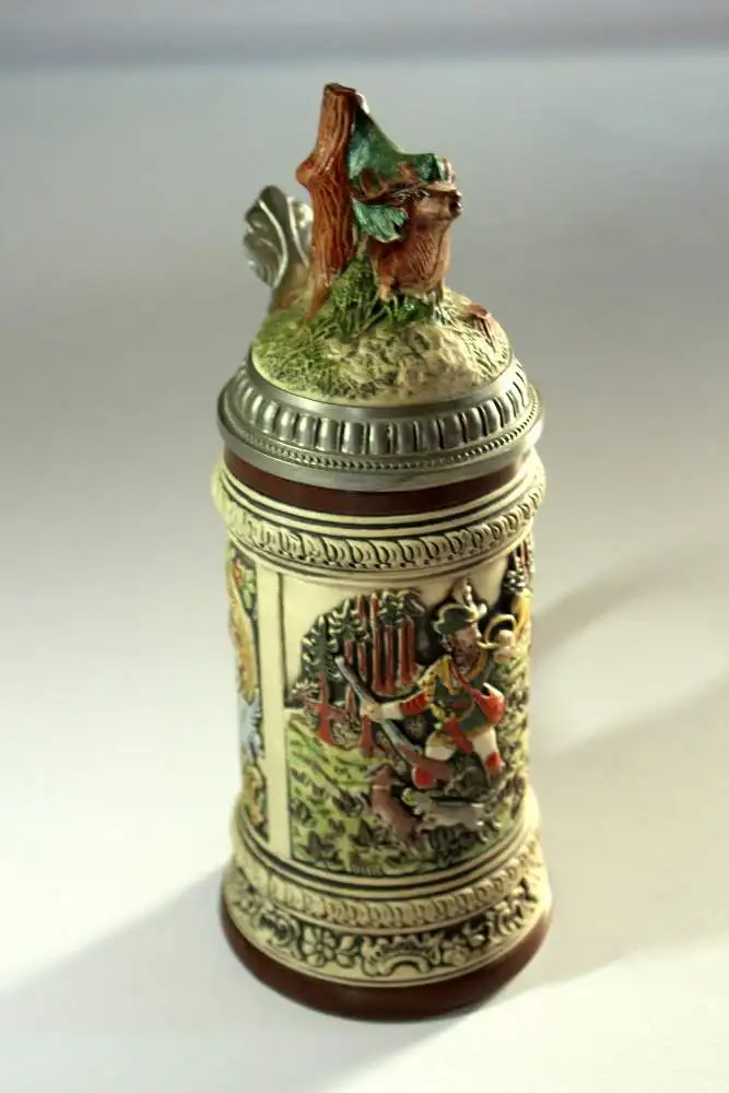 Alter limitierter Gerz Bierkrug Gerz Club-Collection nr. 0237 von 1999 mit Zinndeckel - Sammlerstück 1