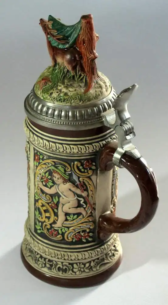 Alter limitierter Gerz Bierkrug Gerz Club-Collection nr. 0237 von 1999 mit Zinndeckel - Sammlerstück 2