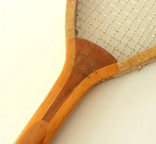 Antiker jüdischer Tennisschläger Holz ca. 1920 - Rarität - 