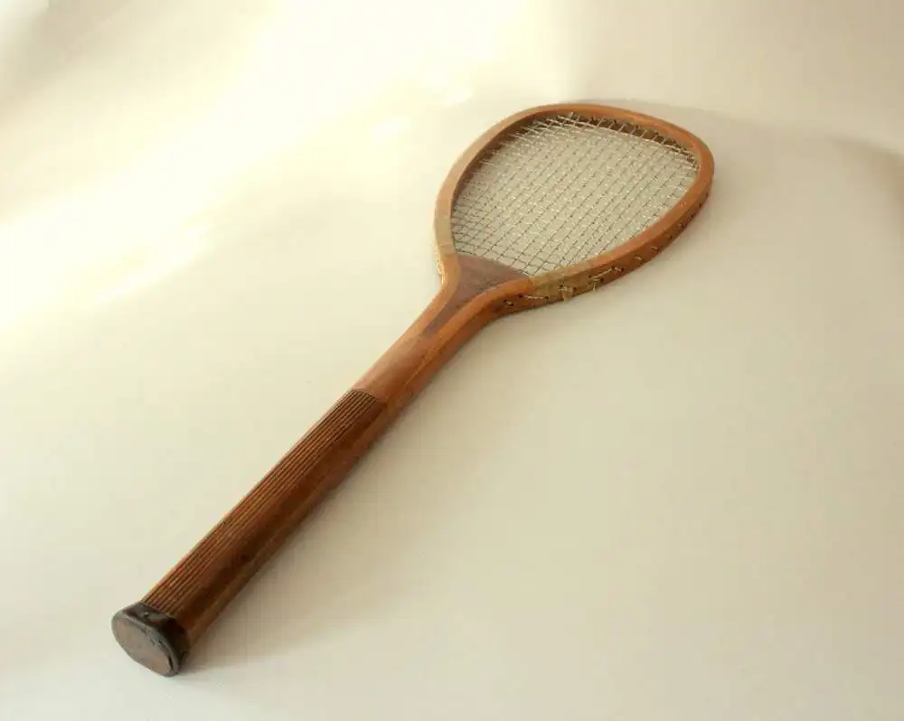 Antiker jüdischer Tennisschläger Holz ca. 1920 - Rarität -  1