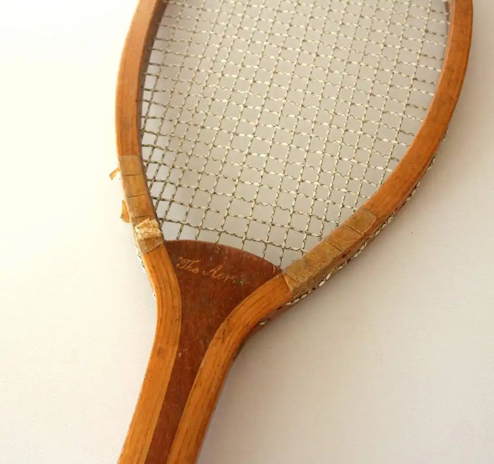Antiker jüdischer Tennisschläger Holz ca. 1920 - Rarität -  6