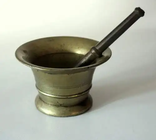 Antiker Mörser mit Stößel - 1785 - Bronze - Briefbeschwerer